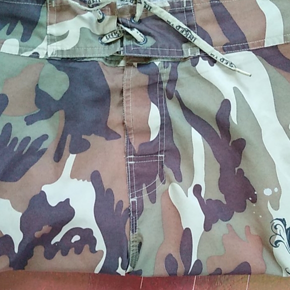 Men's Inked camo boardshorts/swim trunks size 36 - Picture 8 of 12